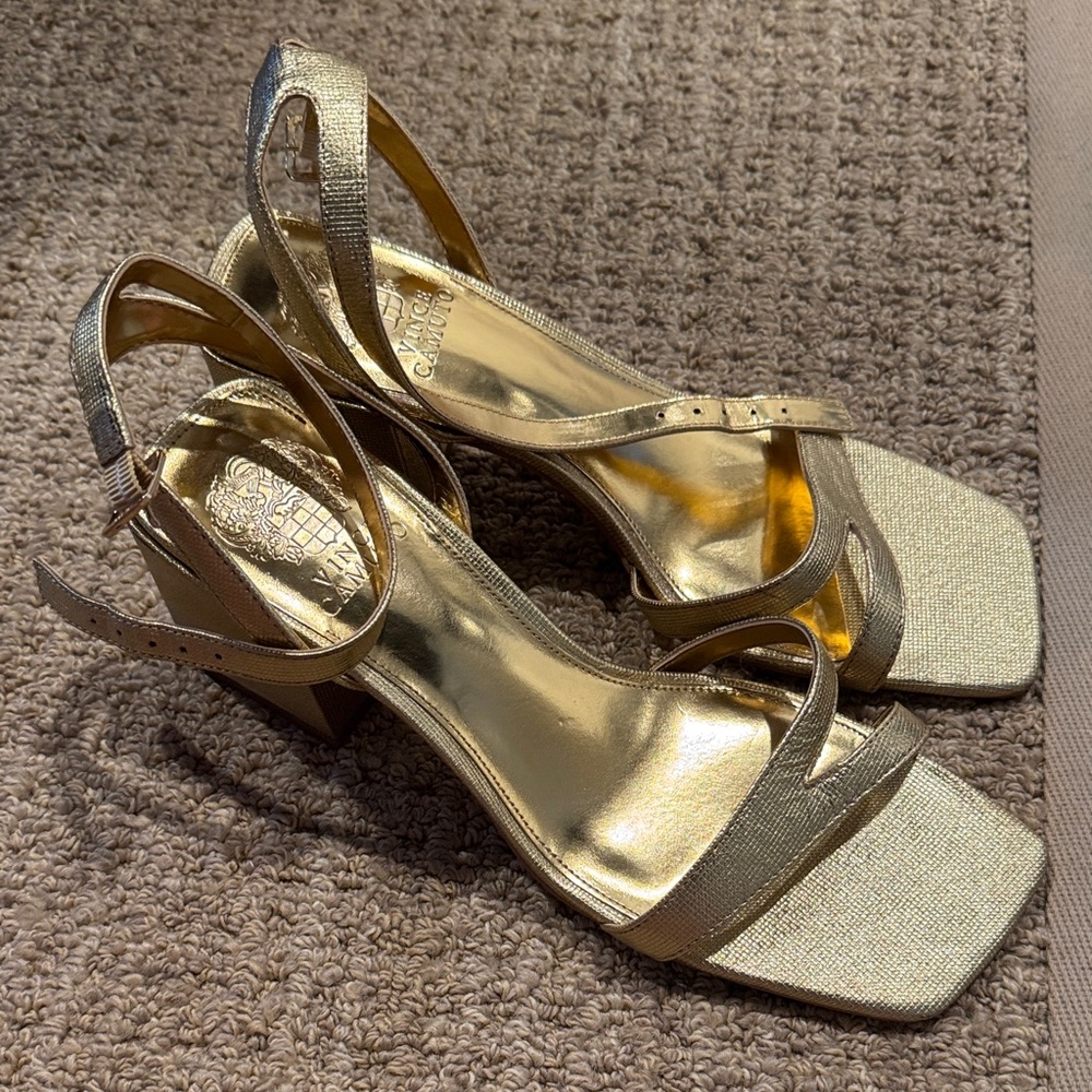 Vince Camuto Gold Heels